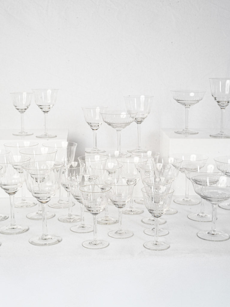 Early 20th Century Crystal Glass Service – 34 Pieces