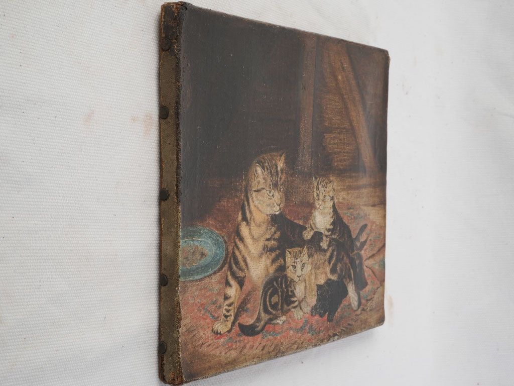 Unframed vintage cat illustration  