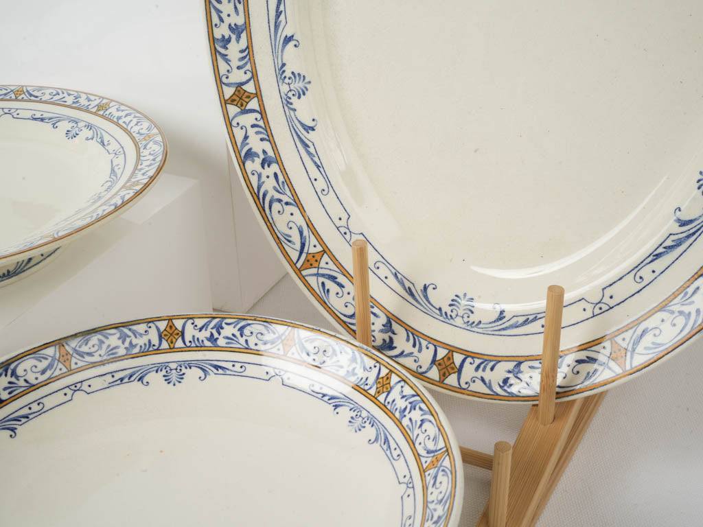 Ornate gilded-edge dinner set