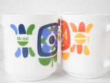 Collection of 6 Mobil mugs - 1970s