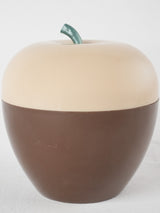 Two tone brown vintage apple ice bucket - 1970s - 6"