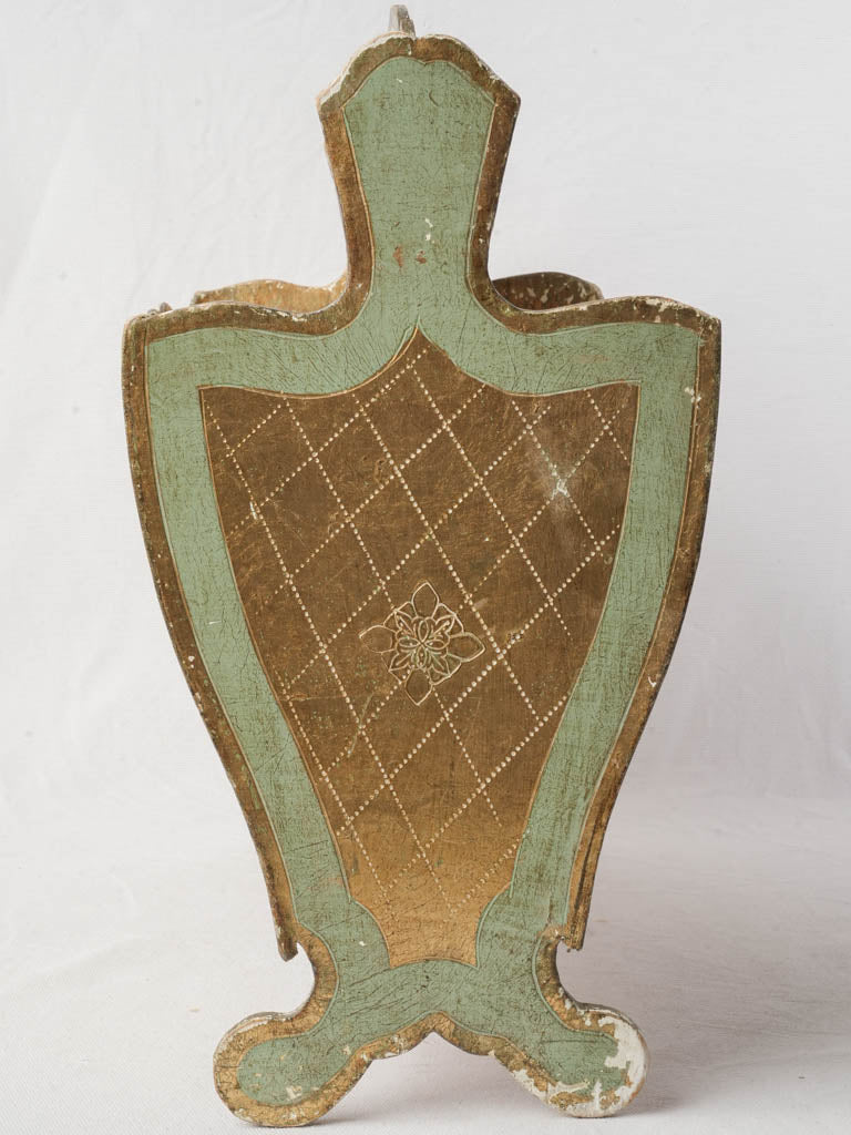 Mid-20th-Century Florentine Painted and Gilt Magazine Rack - 17¾"