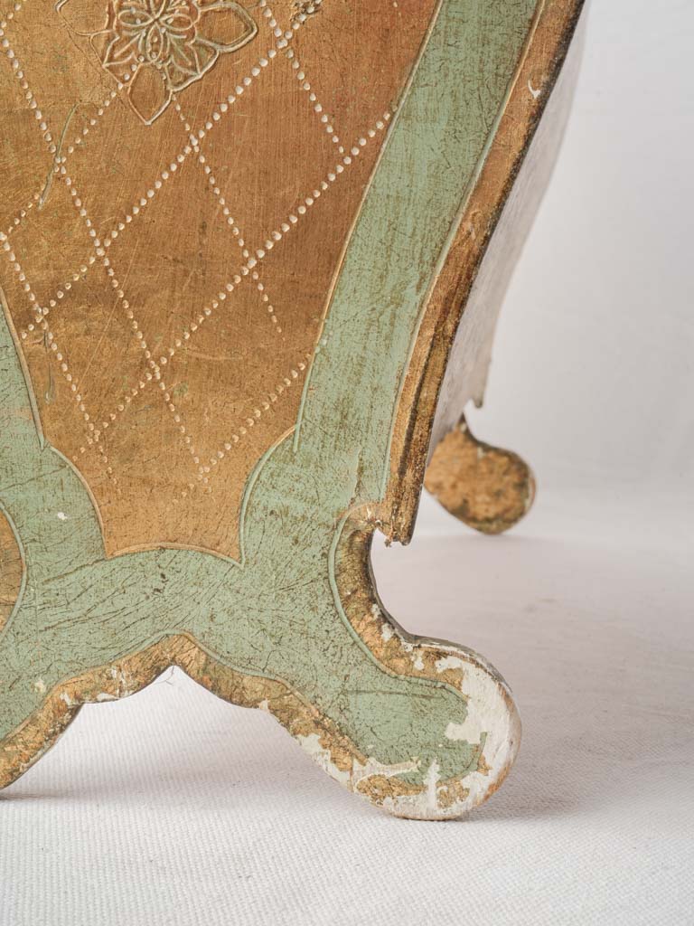 Mid-20th-Century Florentine Painted and Gilt Magazine Rack - 17¾"