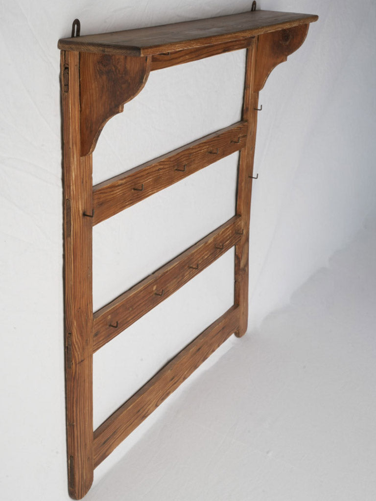 Rustic honey-tone mug holder