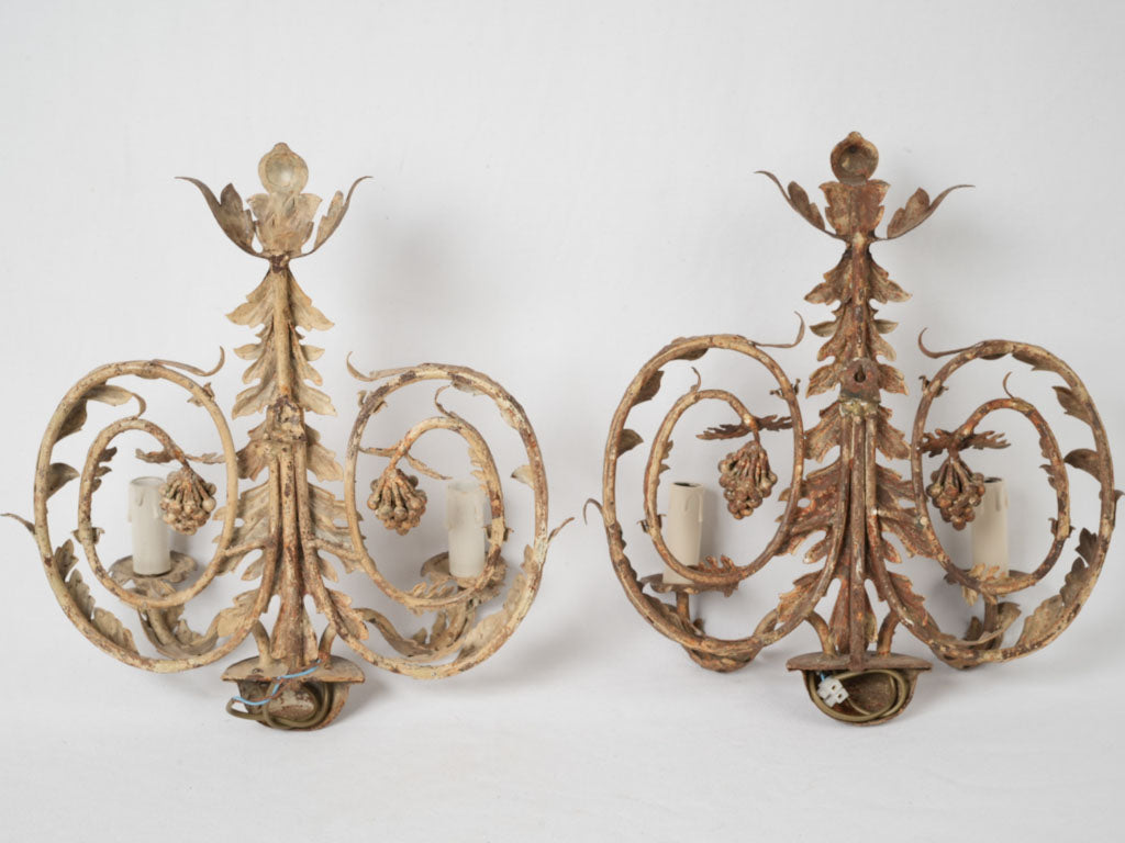 Classic grape-themed wall sconces