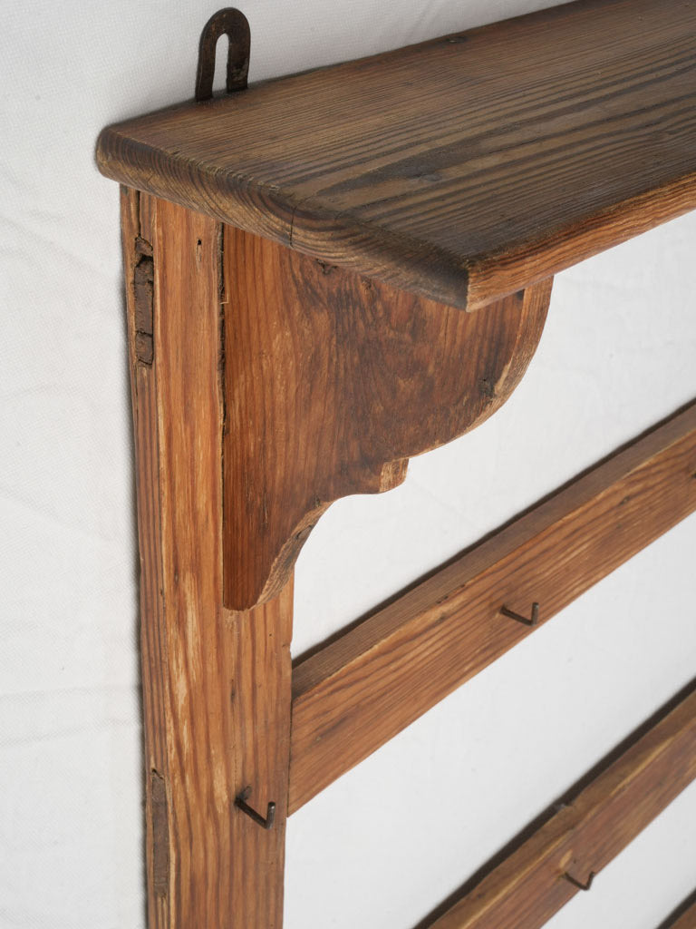 Solid pine storage shelf