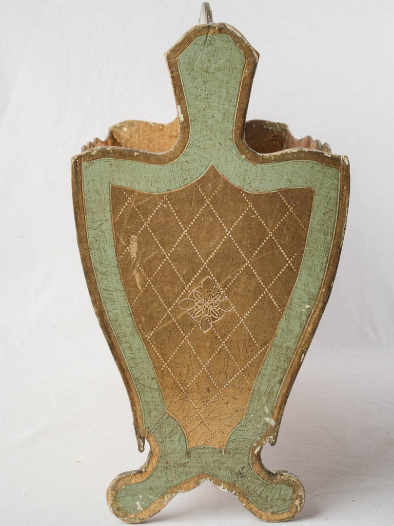 Mid-20th-Century Florentine Painted and Gilt Magazine Rack - 17¾"