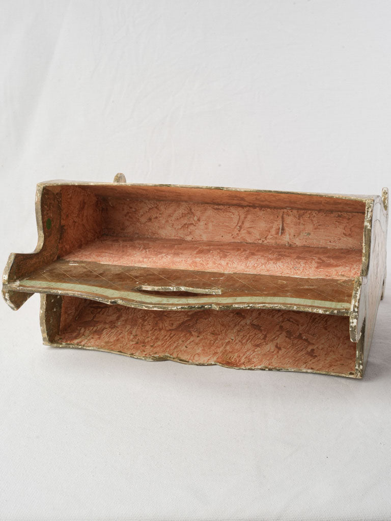 Mid-20th-Century Florentine Painted and Gilt Magazine Rack - 17¾"