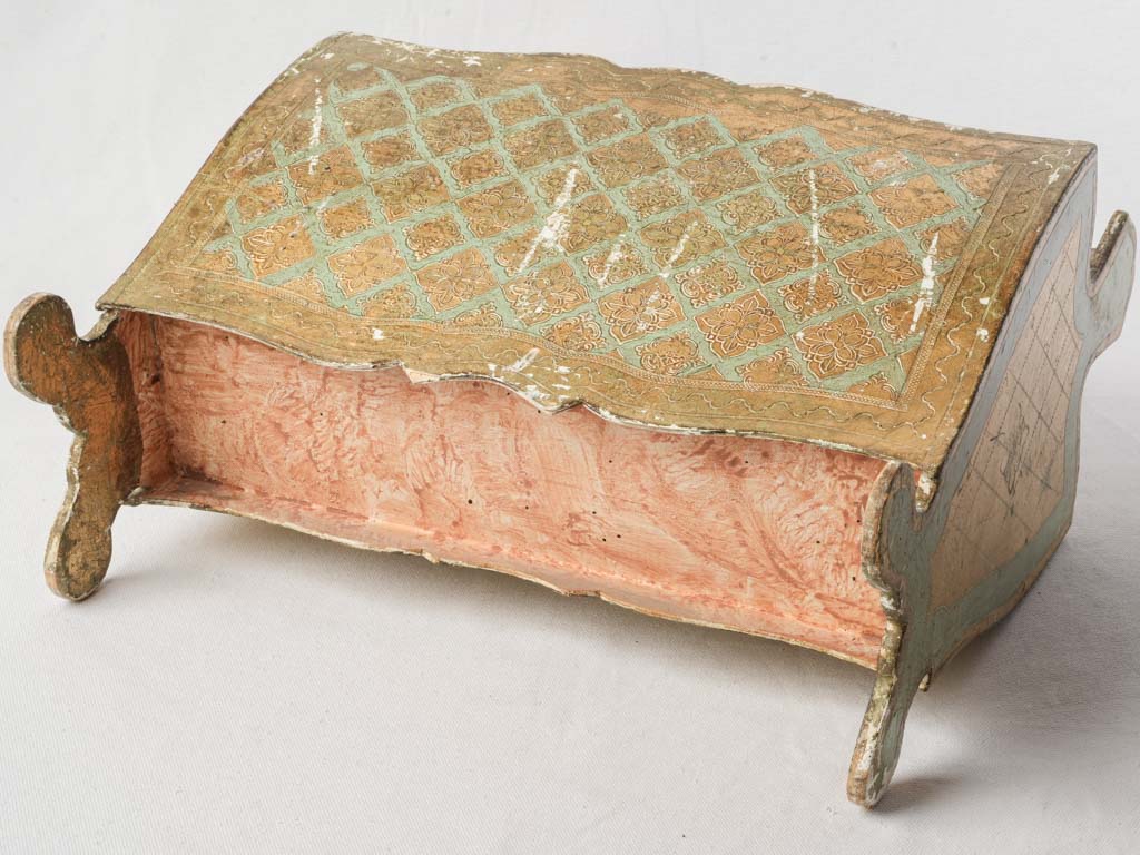 Mid-20th-Century Florentine Painted and Gilt Magazine Rack - 17¾"