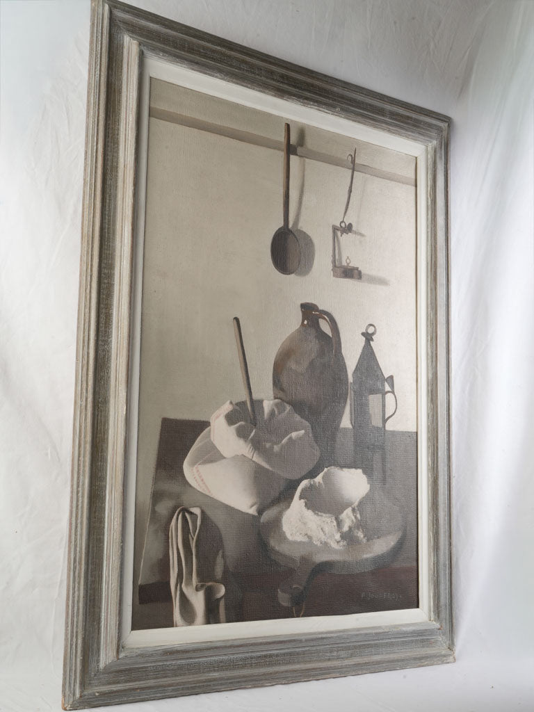 Rustic monochromatic framed artwork