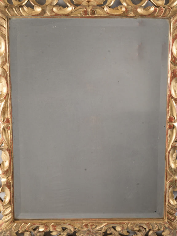 Elegant gilded beveled glass mirror