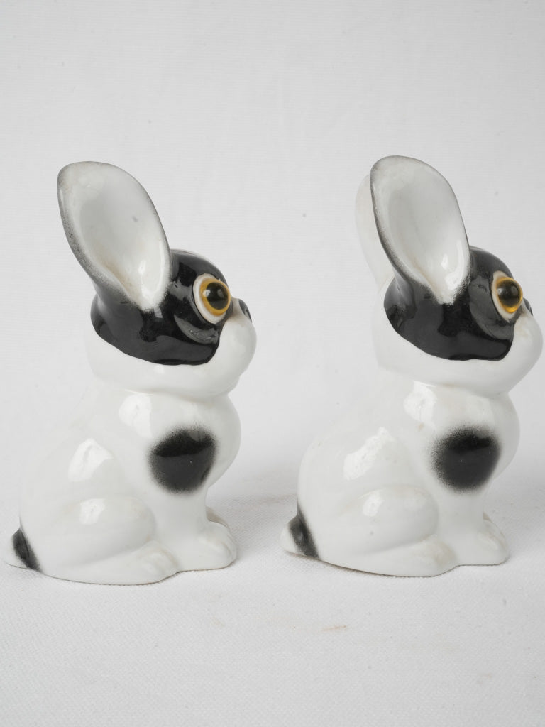 Playful twin bulldog ornaments