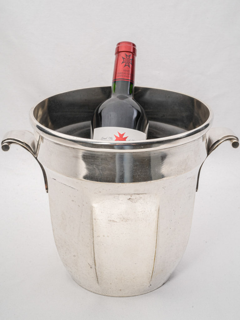 French Art Deco Silverplate Champagne Bucket - 8¾"
