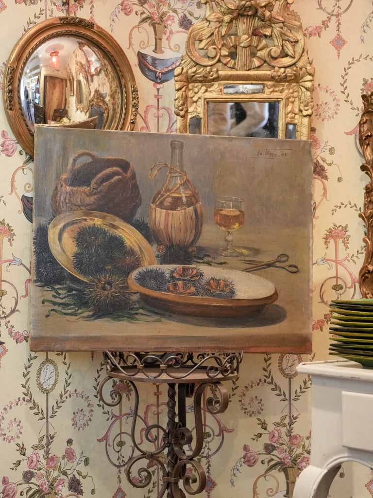 Vintage Mediterranean still life canvas  