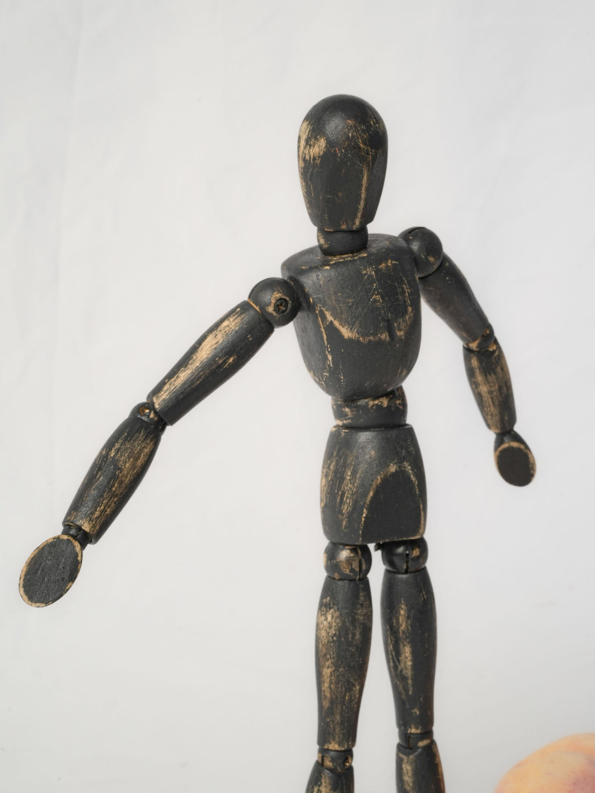 Vintage French Black-Painted Articulated Artist’s Mannequin - 13"