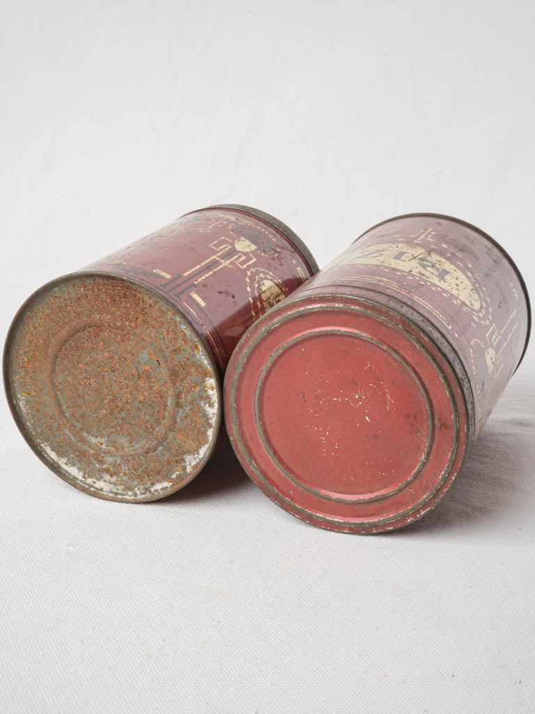 Pair of Early 20th-Century French Tin Kitchen Containers - 6¼"