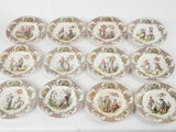12 Sarreguemines Nations plates 8"