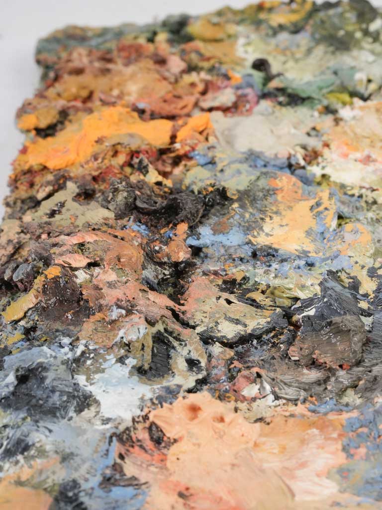 Colorful, contemporary oil paint palette artwork