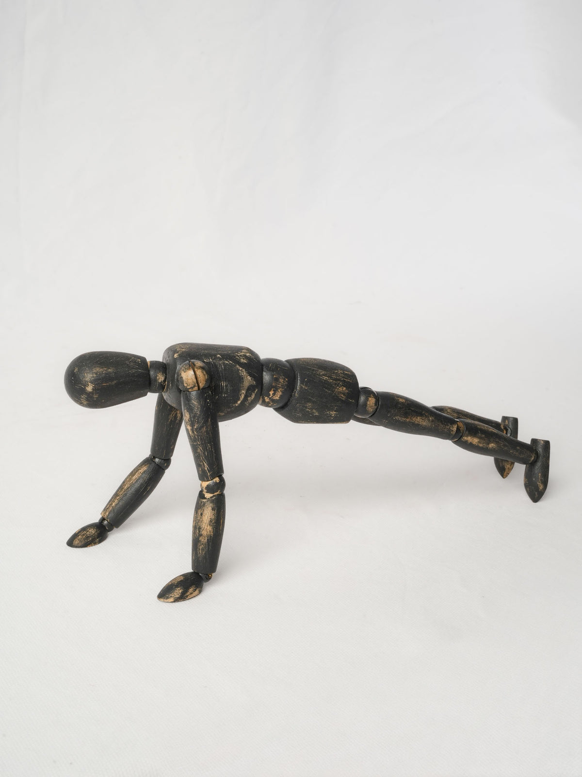 Vintage French Black-Painted Articulated Artist’s Mannequin - 13"