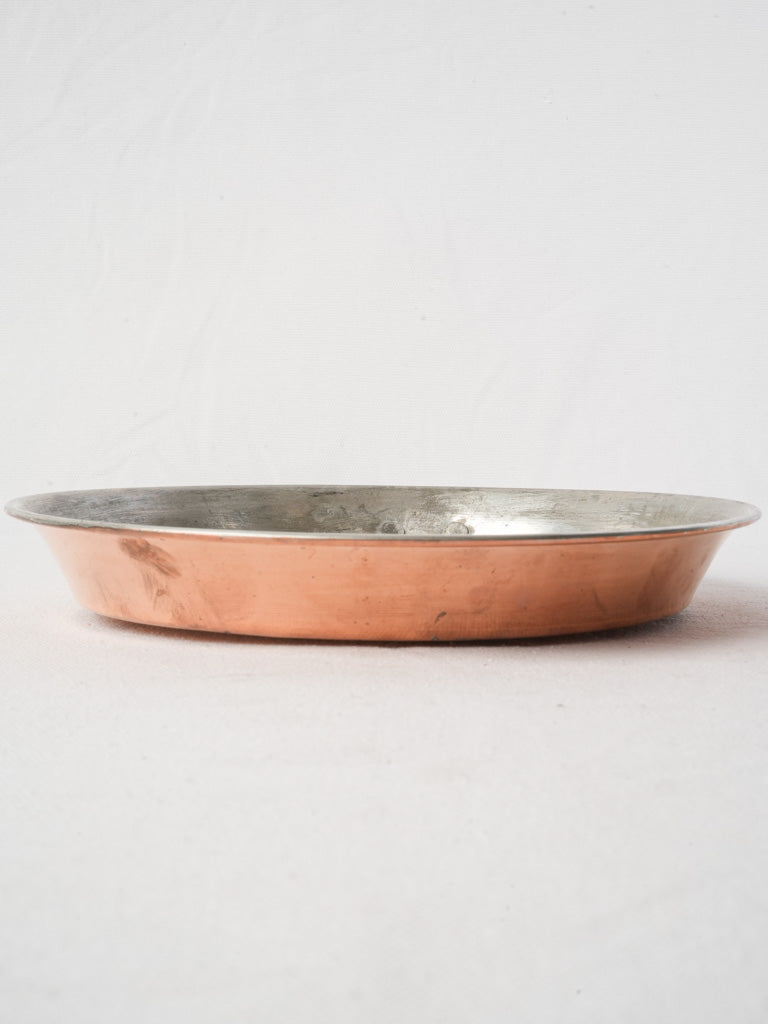 Small Hand-Hammered French Copper Pan w/ and Hanging Ring - 9½"