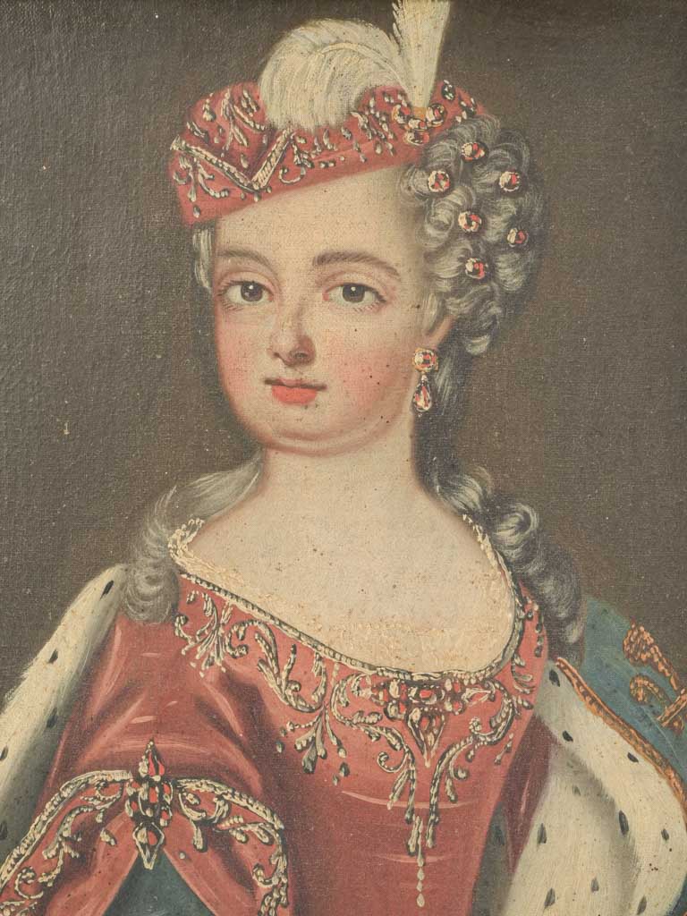 Regal rose-toned oil portrait  