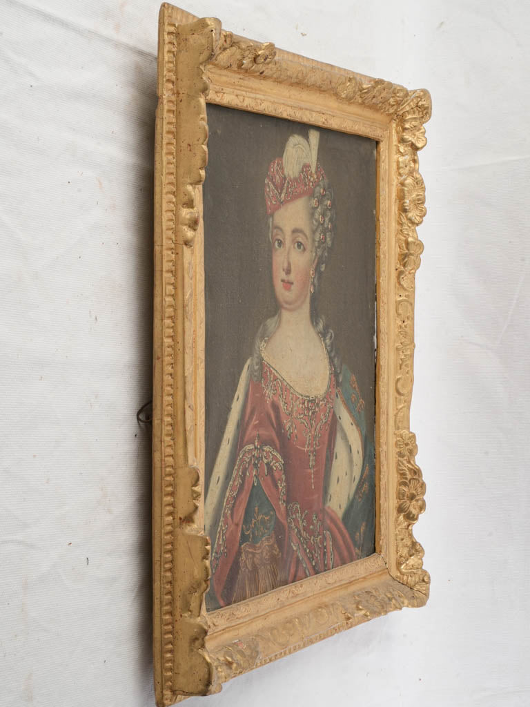 Antique giltwood framed canvas artwork  