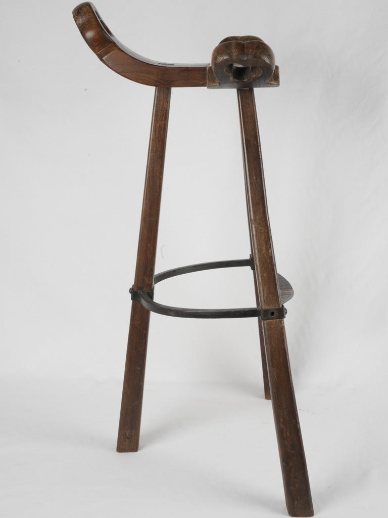 Unique steel ring footrest stools
