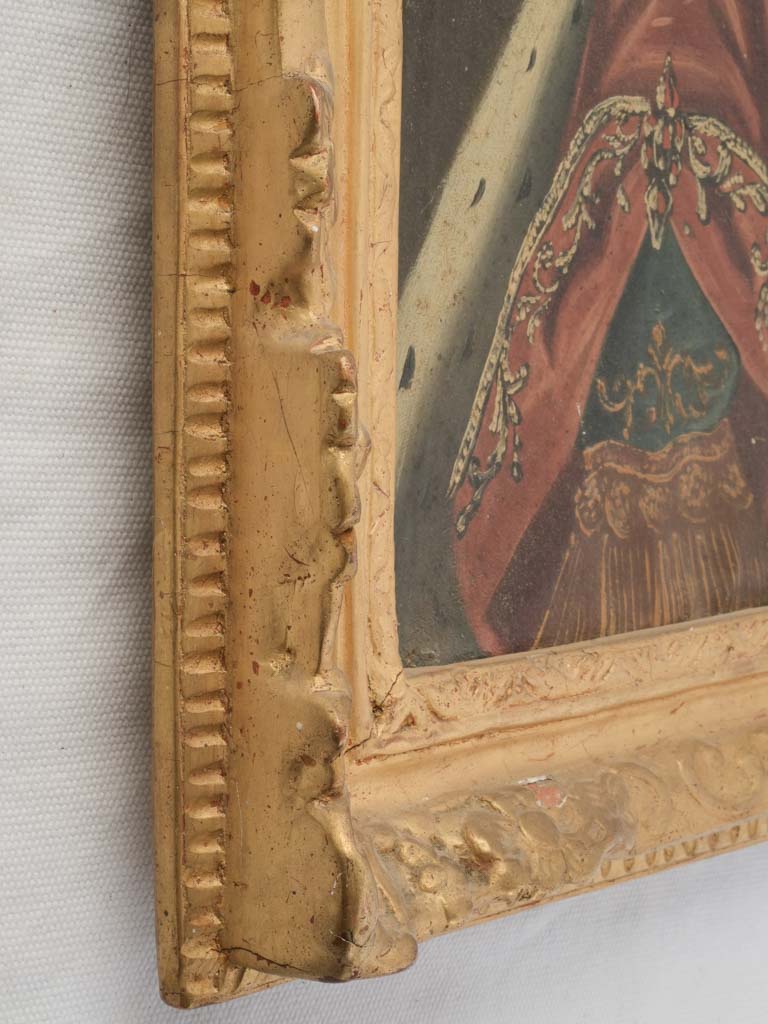 Elegant ermine-trimmed ceremonial depiction  