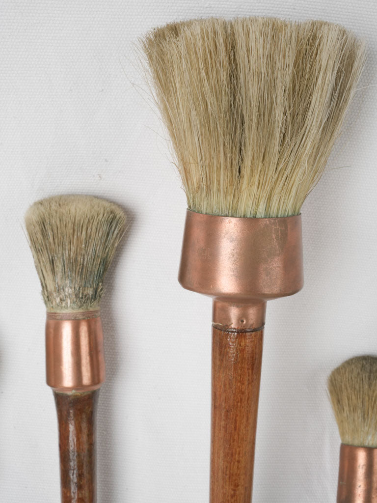 Antique-style copper ferrule brushes
