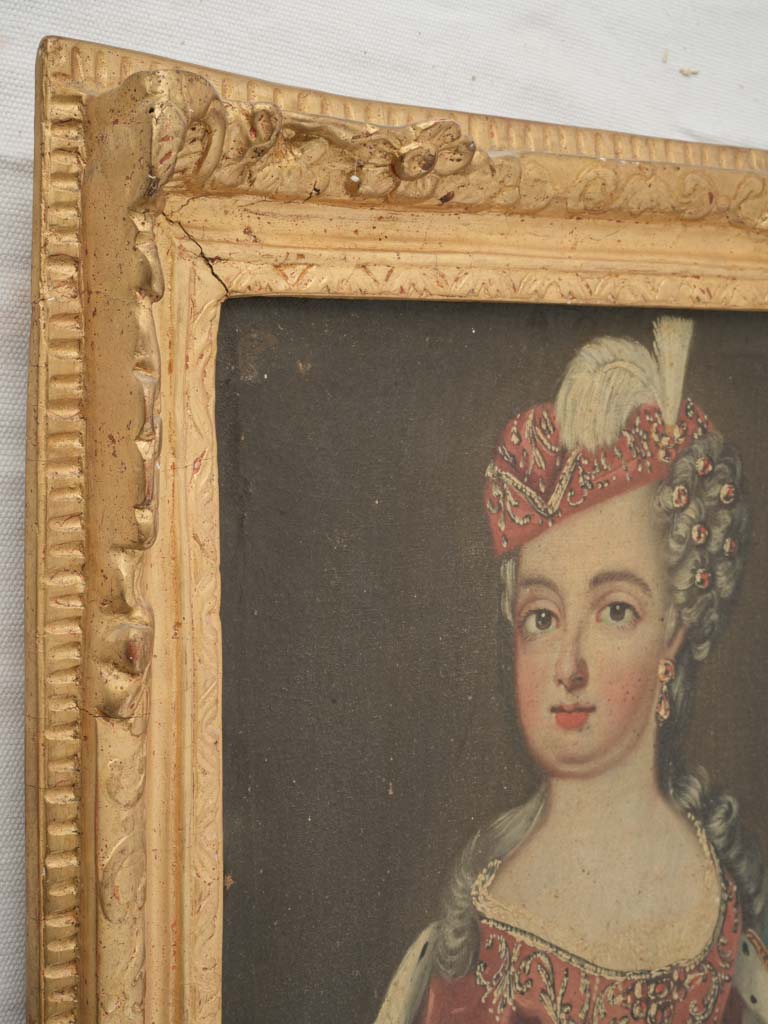 Original opulent jeweled headpiece painting  