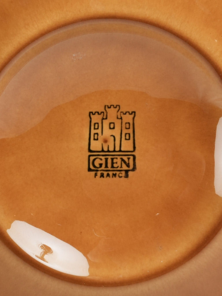 8 Gien artichoke plates - ocher 9"