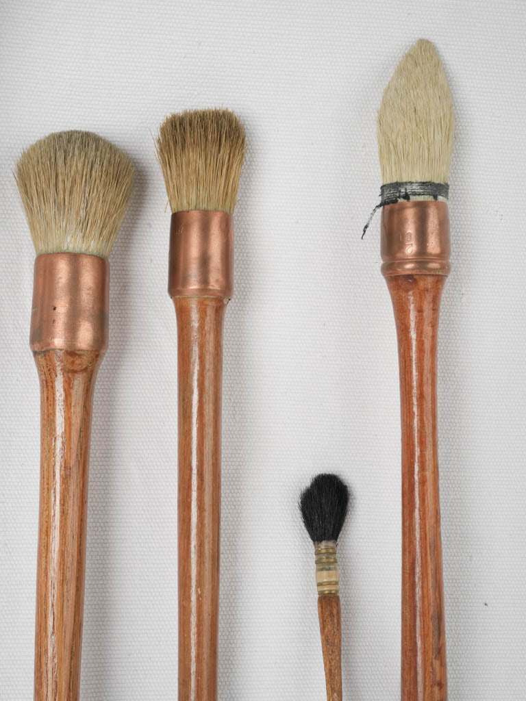 Artistic natural bristle brush collection