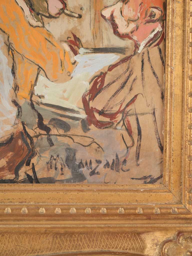 Unique Marc Clauzade oil-on-canvas masterpiece