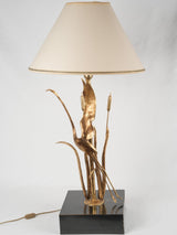 Elegant Italian vintage brass crane lamp