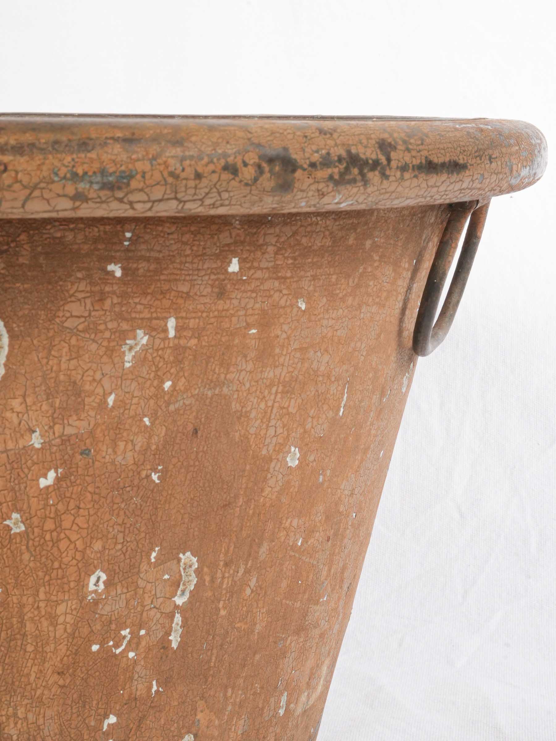 Rare late 19th century French oval zinc baby bath - 13" x 33½" x 24"