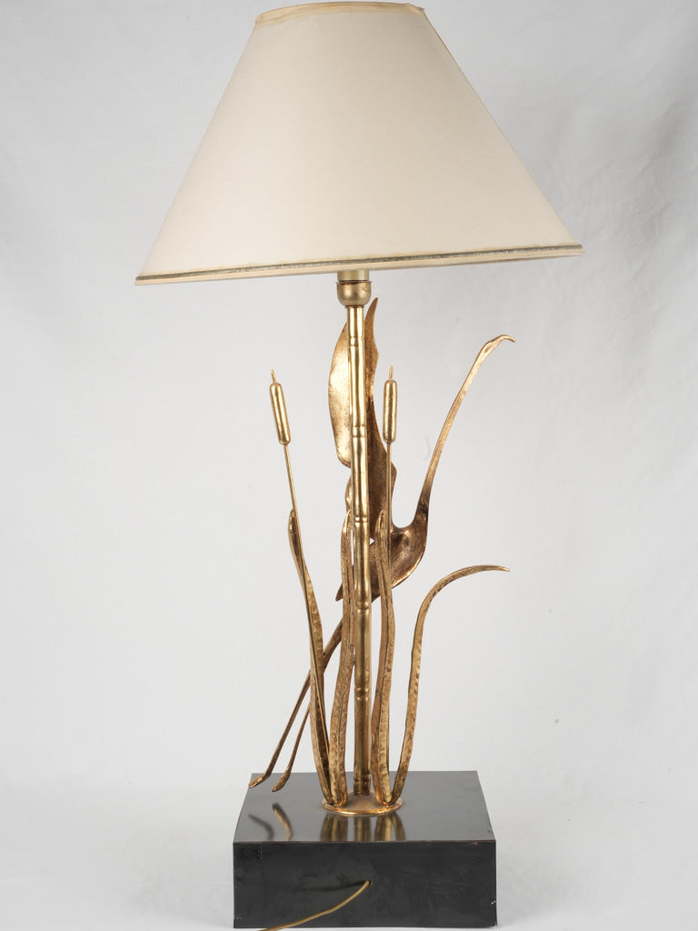 Exquisite vintage Italian reed table lamp