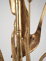 Beautiful vintage Italian brass crane lamp