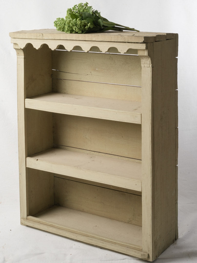 Early 20th Century Wooden Shelf In French Gray - 41"