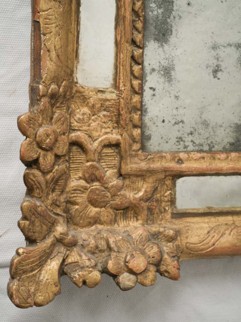 Acanthus carved giltwood wall mirror  