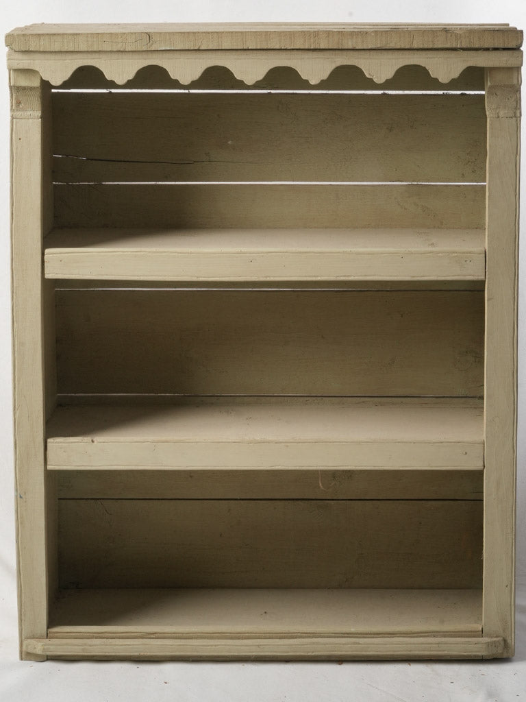 Early 20th Century Wooden Shelf In French Gray - 41"