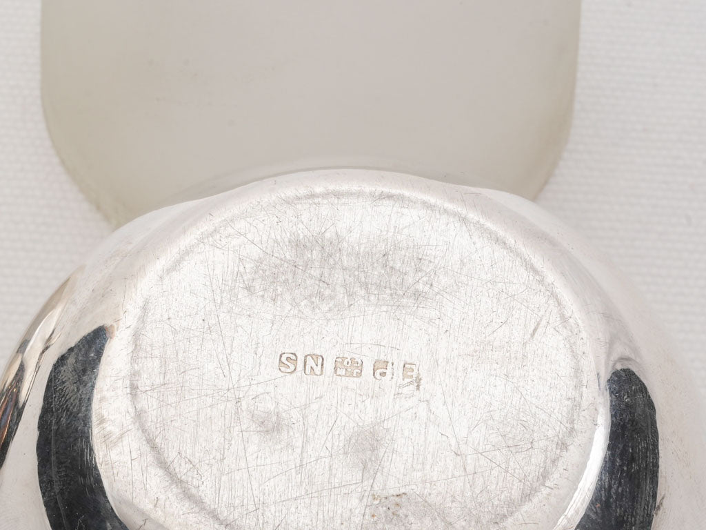 Elegant English silver pot  