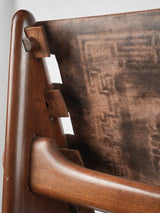 Traditional joinery leather rocking chair