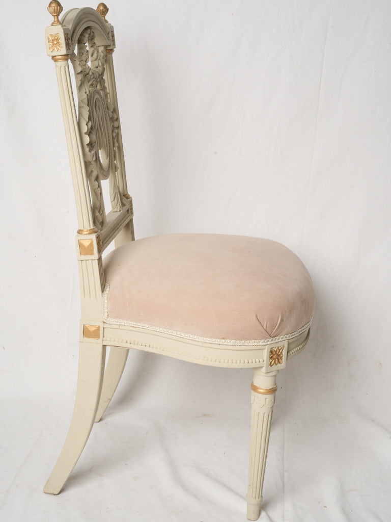 Blush-toned upholstered chairs