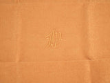 6 antique French monogrammed serviettes - orange