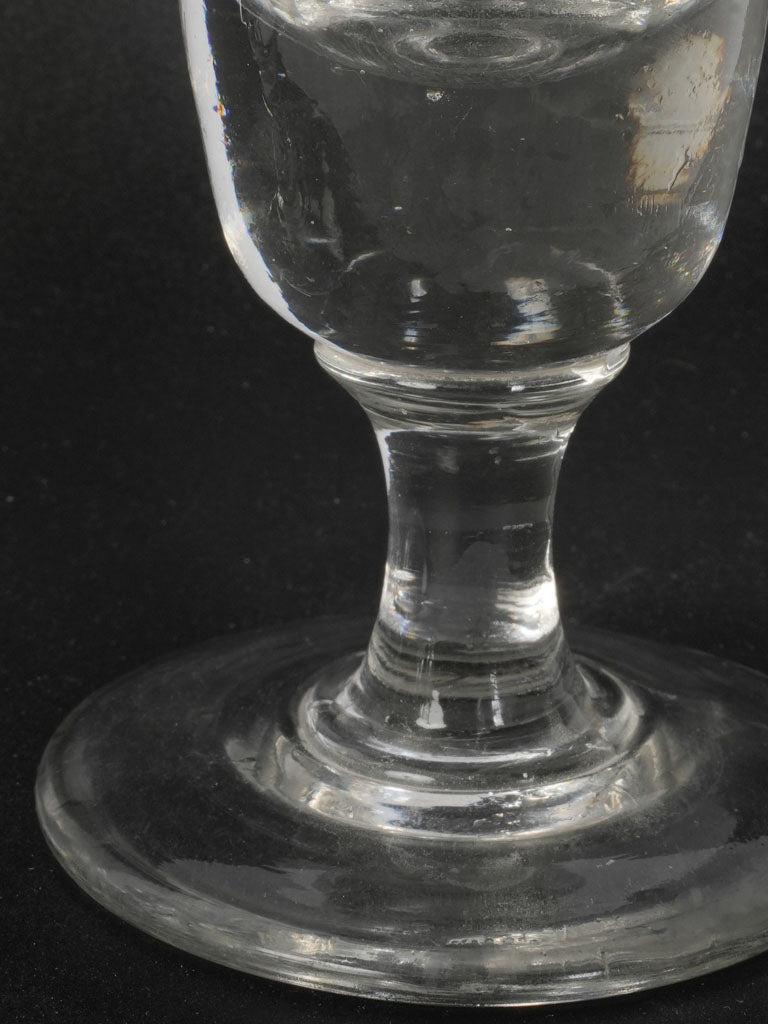 Evocative aged dining glasses