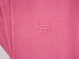 6 antique French monogrammed serviettes - hot pink