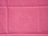 6 antique French monogrammed serviettes - hot pink