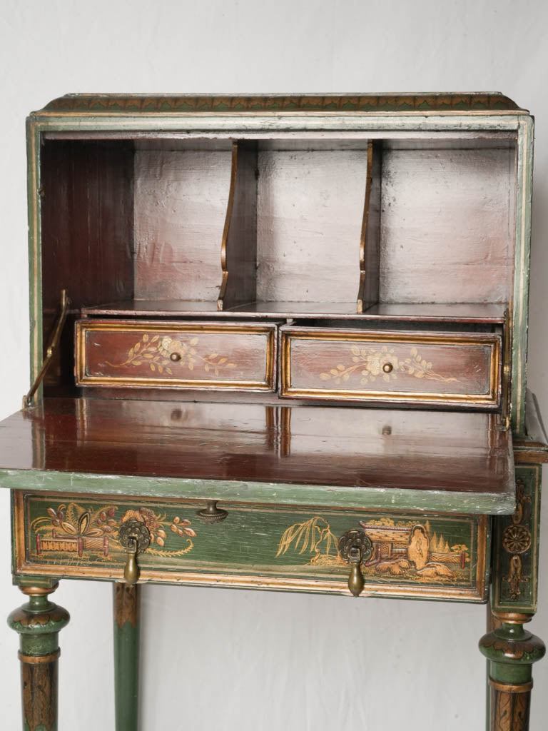 Lacquer finish writing cabinet  