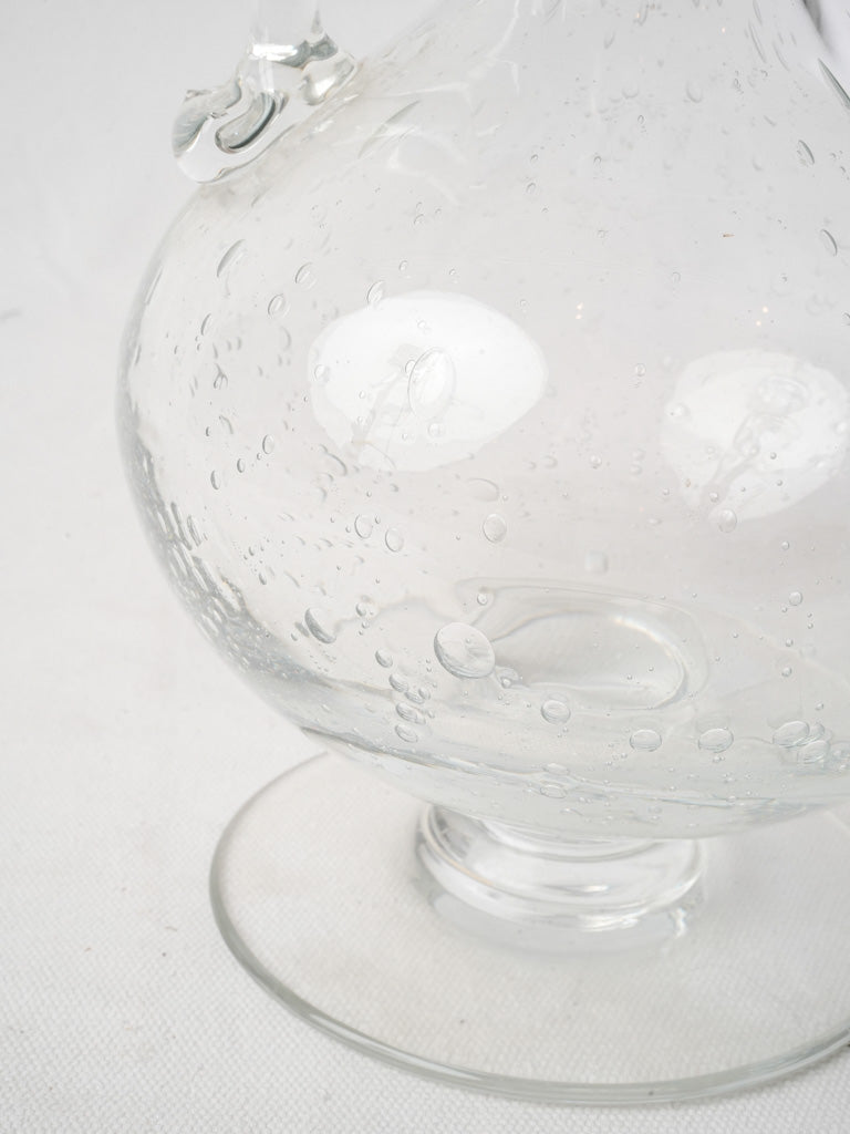 Beautiful Antique Handblown Seeded Glass Ewer - 12¼"
