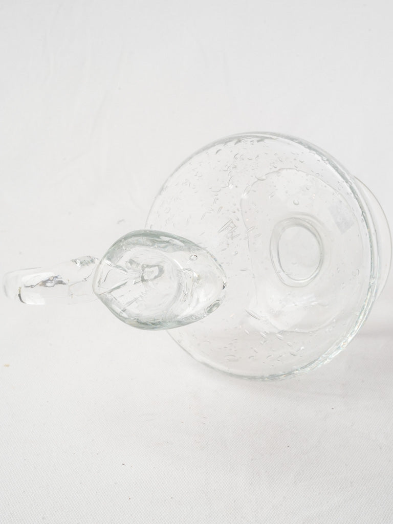 Beautiful Antique Handblown Seeded Glass Ewer - 12¼"